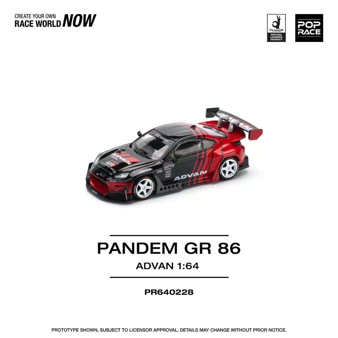 Die Cast Car 1 64 - POP Race 1:64 Pandem GR86 ZN8