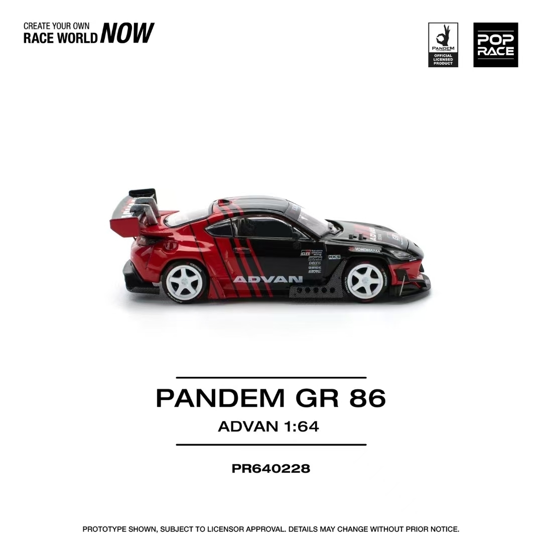 POP Race 1:64 Pandem GR86 ZN8  - Die Cast Car 1 64 recension och pris